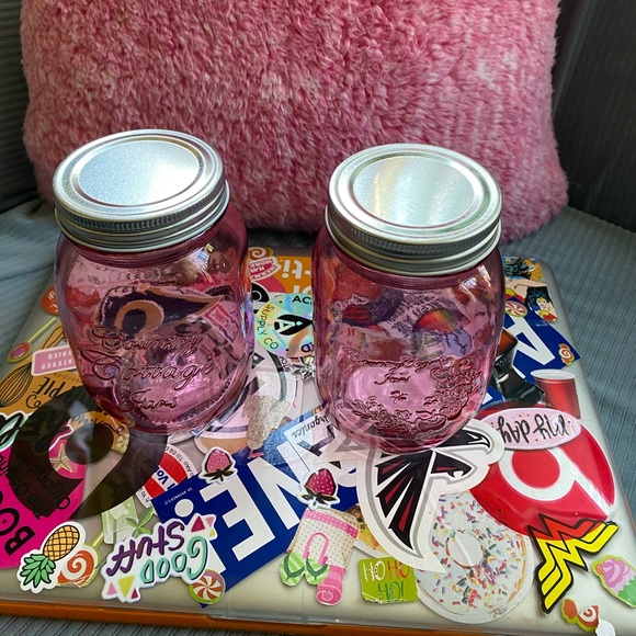 momentum brands Other - Pink Mason Jars!!!